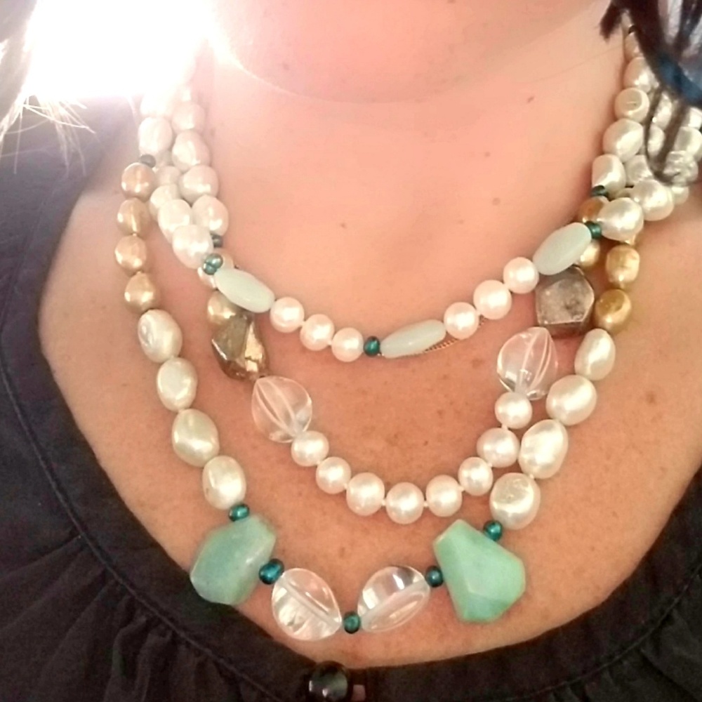 Multi gem necklace - Picture 4 of 4